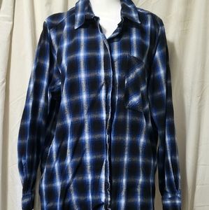 Plaid women's button down shirt